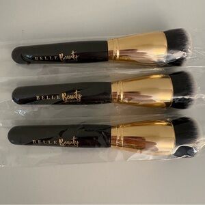 Belle Beauty Foundation Brush Set By Kim Gravel Includes Set of Three Brushes
